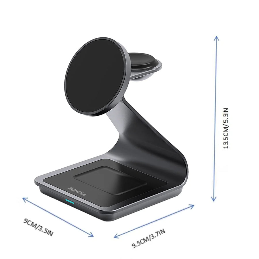 Magnetic 3 in 1 Wireless Charger Station for Samsung S24 Ultra/S25/26 Fast Charging Stand for Galaxy Watch 8/7/6/Earbuds